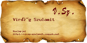 Virág Szulamit névjegykártya